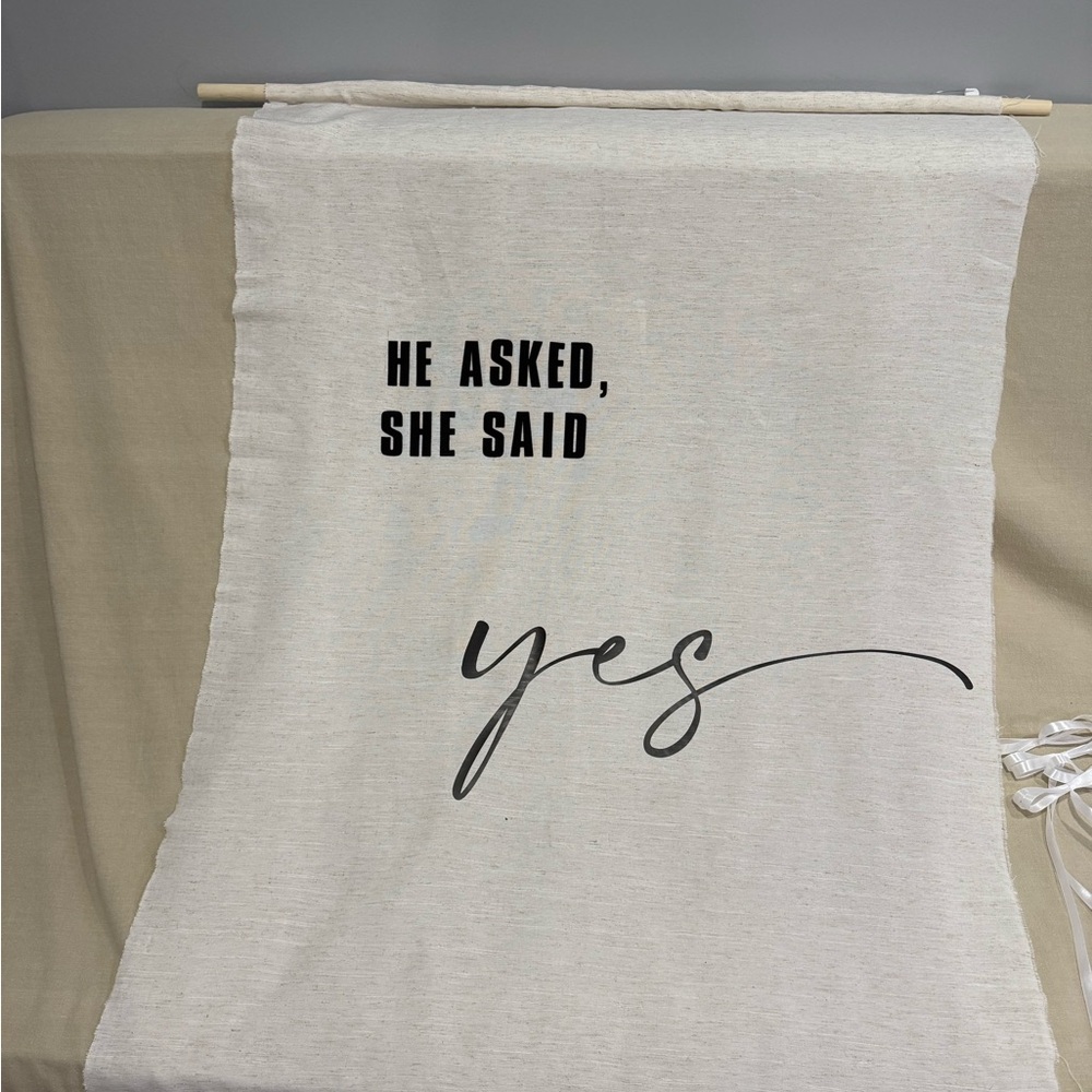 Modern proposal sign